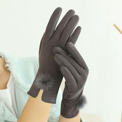 Mittens Suede Lady Driving Gloves 23cmx16cm For Women Winter