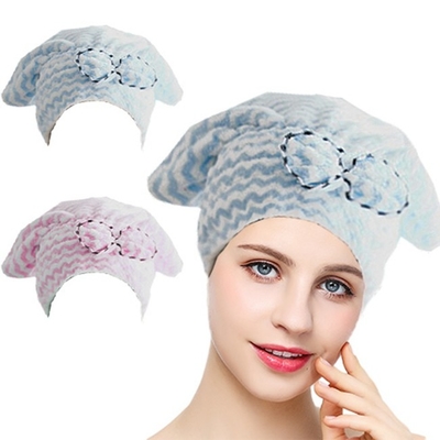 Custom Logo 25x30cm Hair Drying Towel Cap For Hair Salon