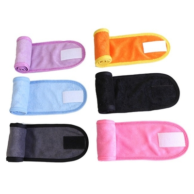 Soft Blue Pink Black Terry Fluffy Headband Makeup Wrap For Spa Face Cleansing